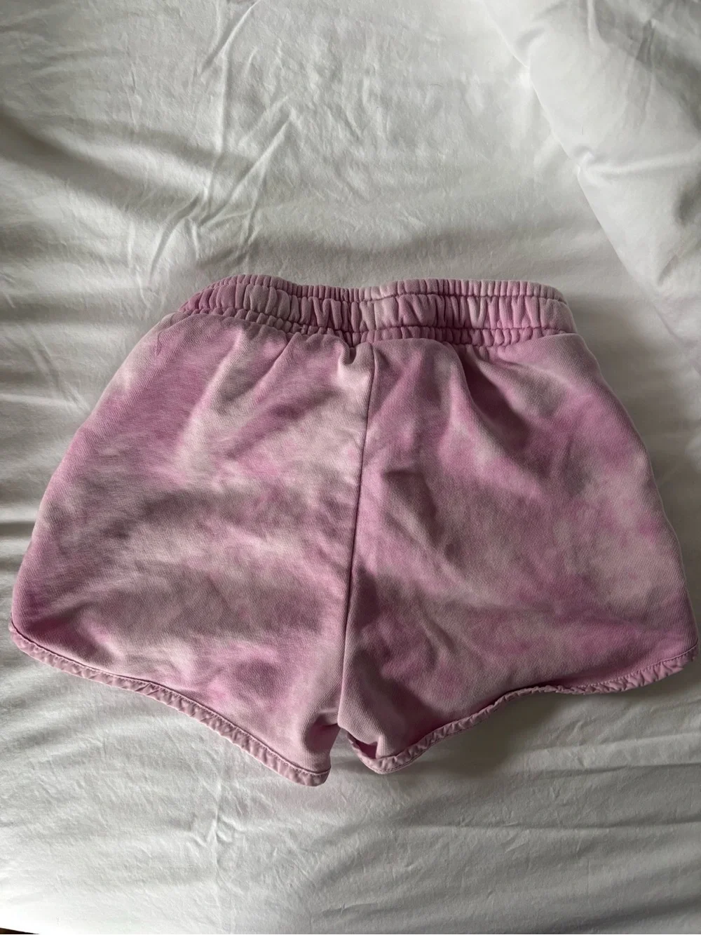 Kids Pink tie-dye Elastic-Waist athletic Shorts